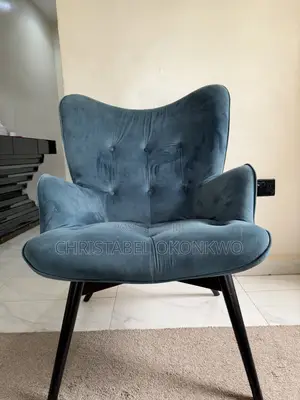 Teal Blue Velvet Accent Single Seater Chair.