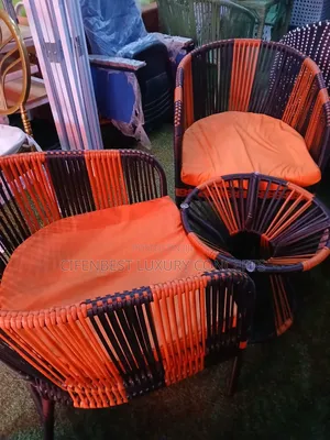 Luxury Rattan Chair With Table 1+2 Set