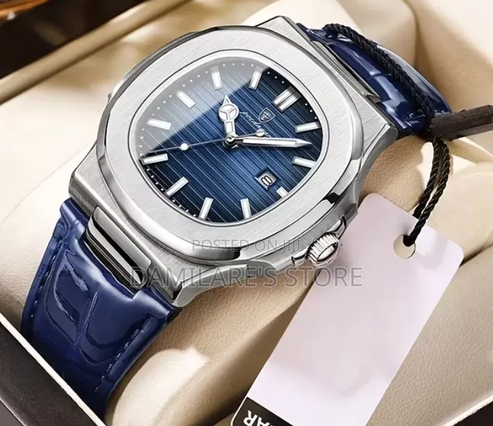 Poedagar Leather Watch for Men