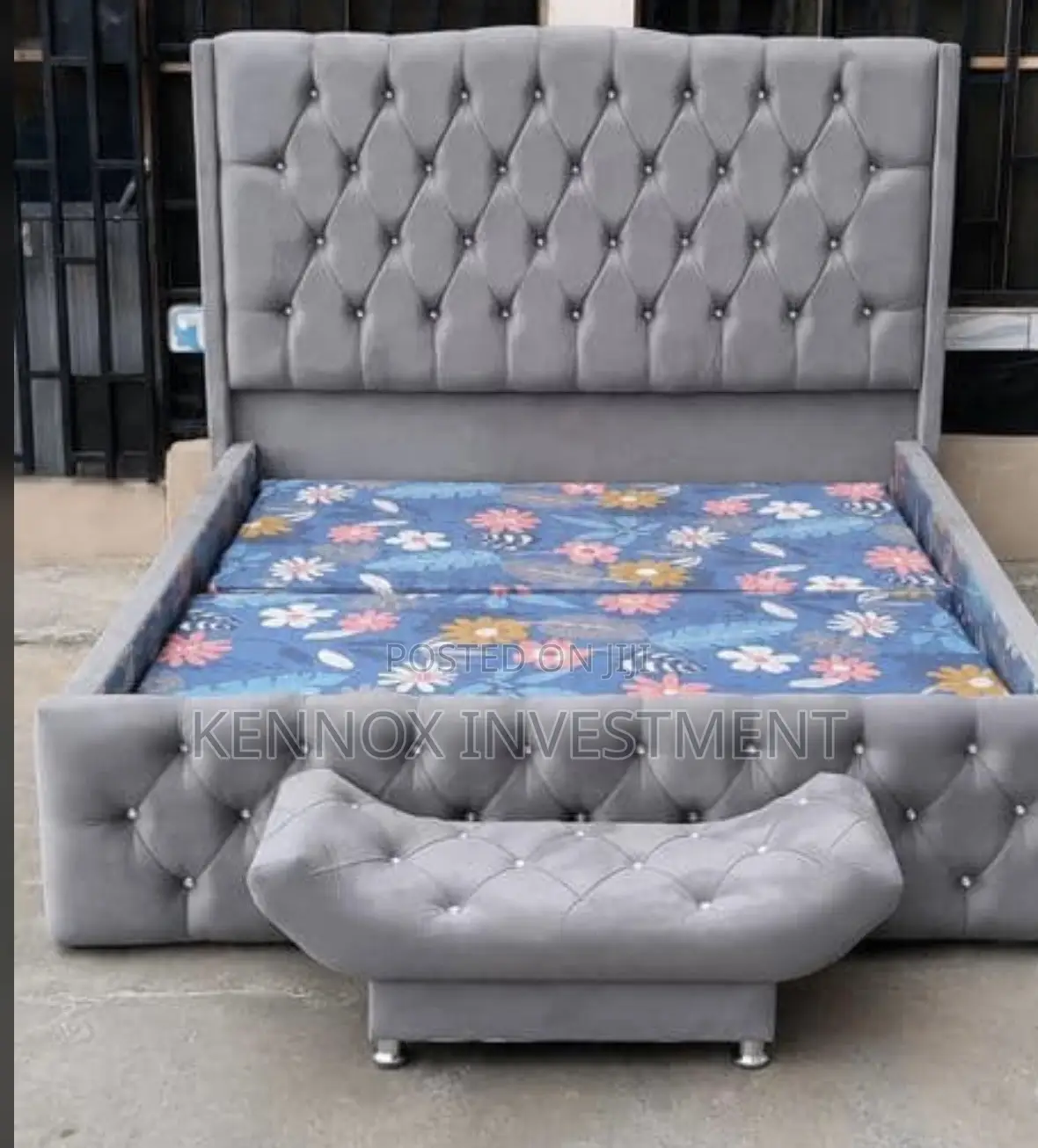 Top-Notch 6 by 6 Bedframe With an Ottoman.