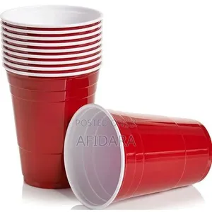 Cup Red Fancy Disposable Cups Big Size -100pcs