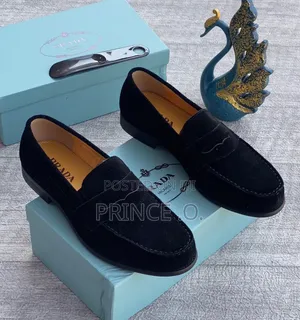 Suede Prada Leather Flat Shoes