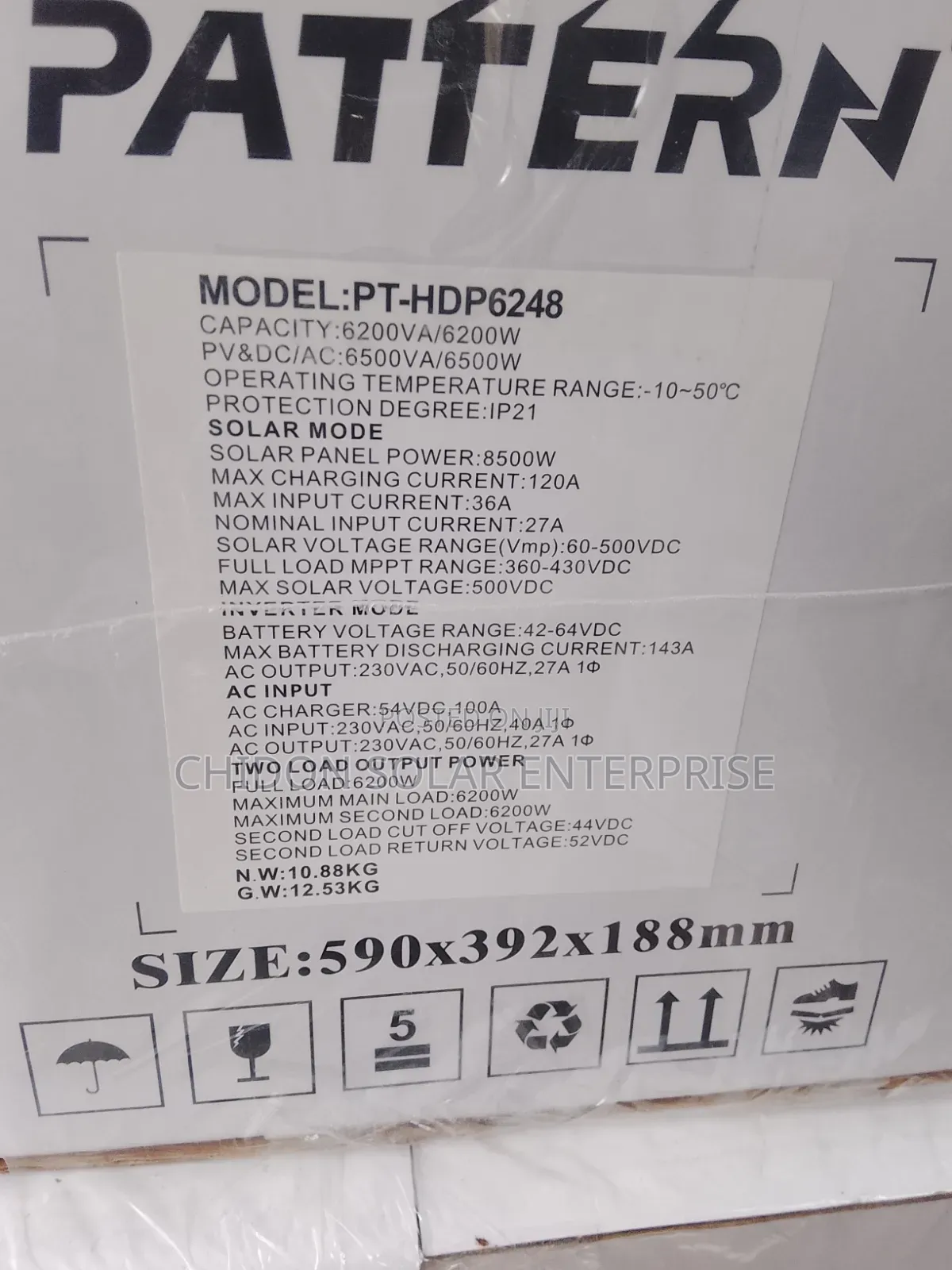 6.2kva 48v Pattern Hybrid Inverter