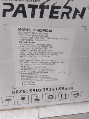 6.2kva 48v Pattern Hybrid Inverter