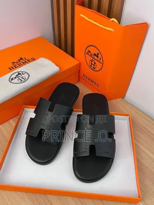 High Quality Leather Hermes Slippers