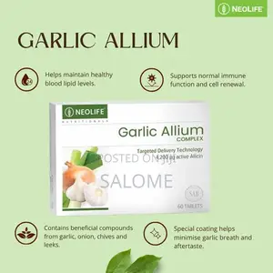 Garlic Allium Complex - 60 Tablets Healthy Blood Circulation Pressure