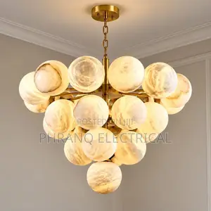800mm Pingpong World G9 LED Marble 2026 Chandelier Lighting. (By25)