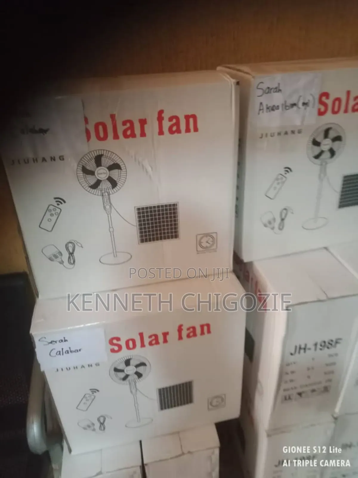 Solar/Electric Rechargeable Fan