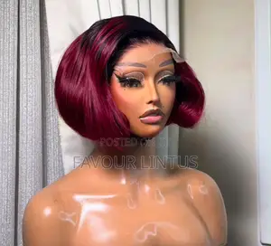 Beautiful Short Burgundy Bob Wig – Pre-Order
