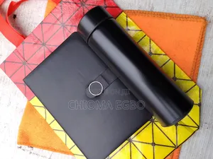 Flask and Journal and Gift Bag