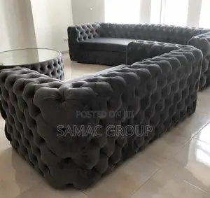 Black Button Sofa
