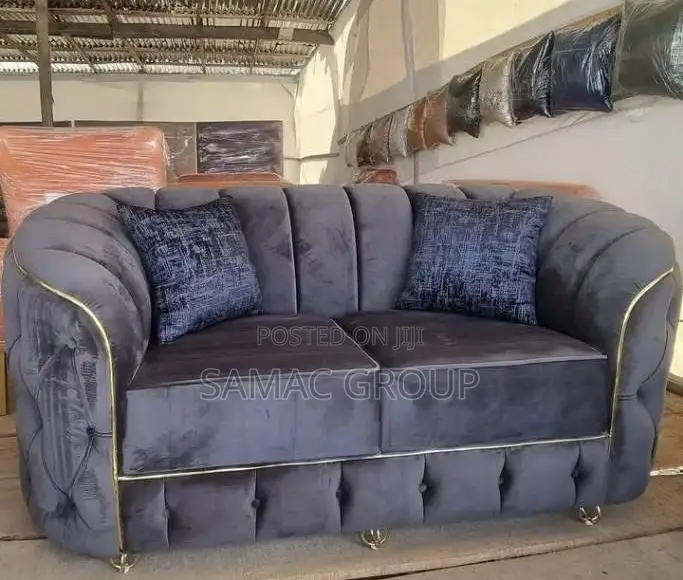 Black Button Sofa