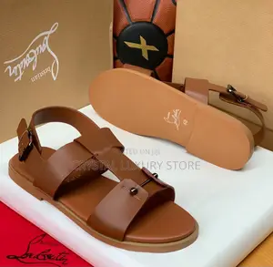 Christian Louboutin Quality Luxury Men Genuine Leather Sandals