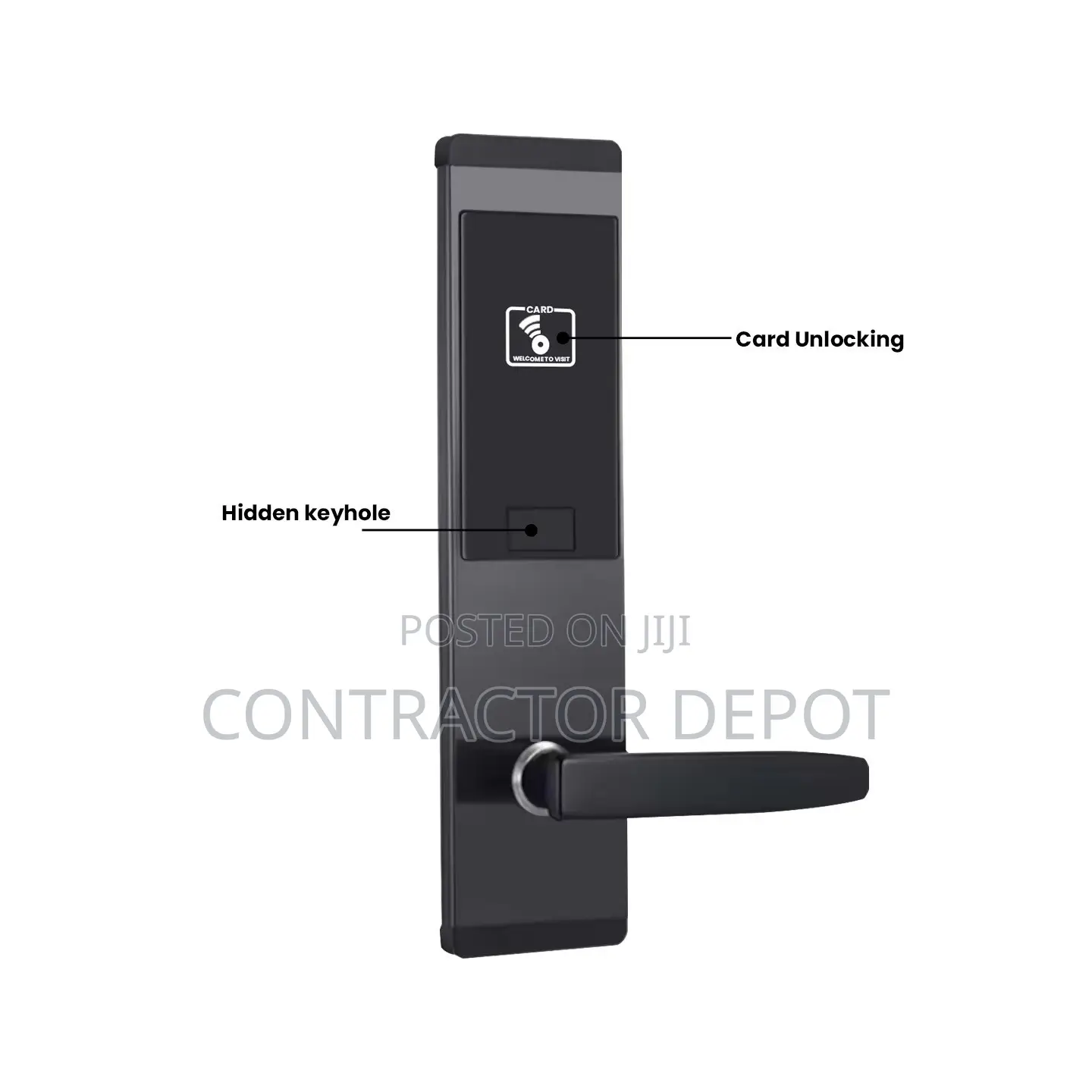 System Smart Black Integral Hotel Lock With Key