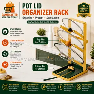 Multifunctional Pot Lid Holder Spoon Rest – Space-Saving Kitchen
