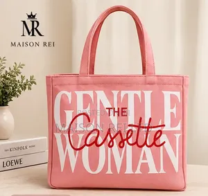 The Cassette Gentle Woman | Structured Canvas Tote Bag
