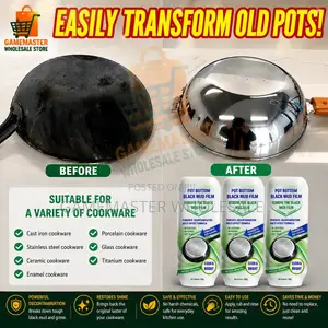 Pot Bottom Black Stain Remover – Deep-Cleaning Mud Film Cleaner Burnt