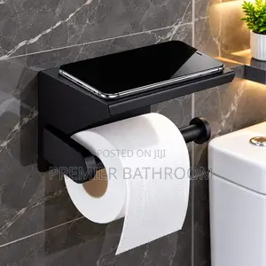 Black Bathroom Tissue Holder