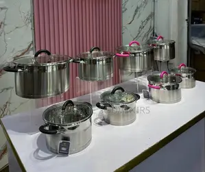 8pcs Haus Roland Stainless Steel Cookware Set With Glass Lid