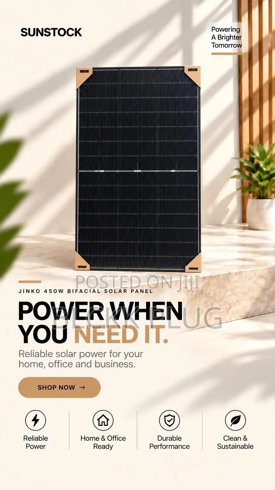 Jinko 450W Bifacial Solar Pane