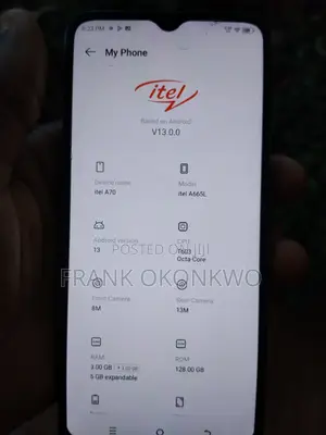 Itel A70 128 GB Blue