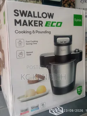 Syinix Swallow Maker Eco, 6 Litres Manual Cook and Pound