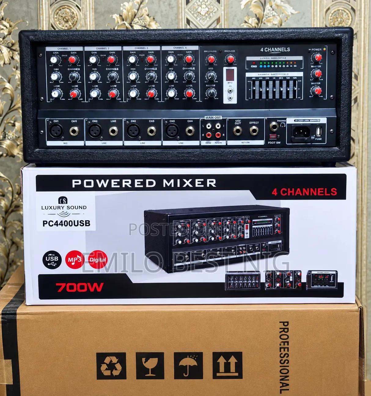 4 Box Channel Powered Amplifier