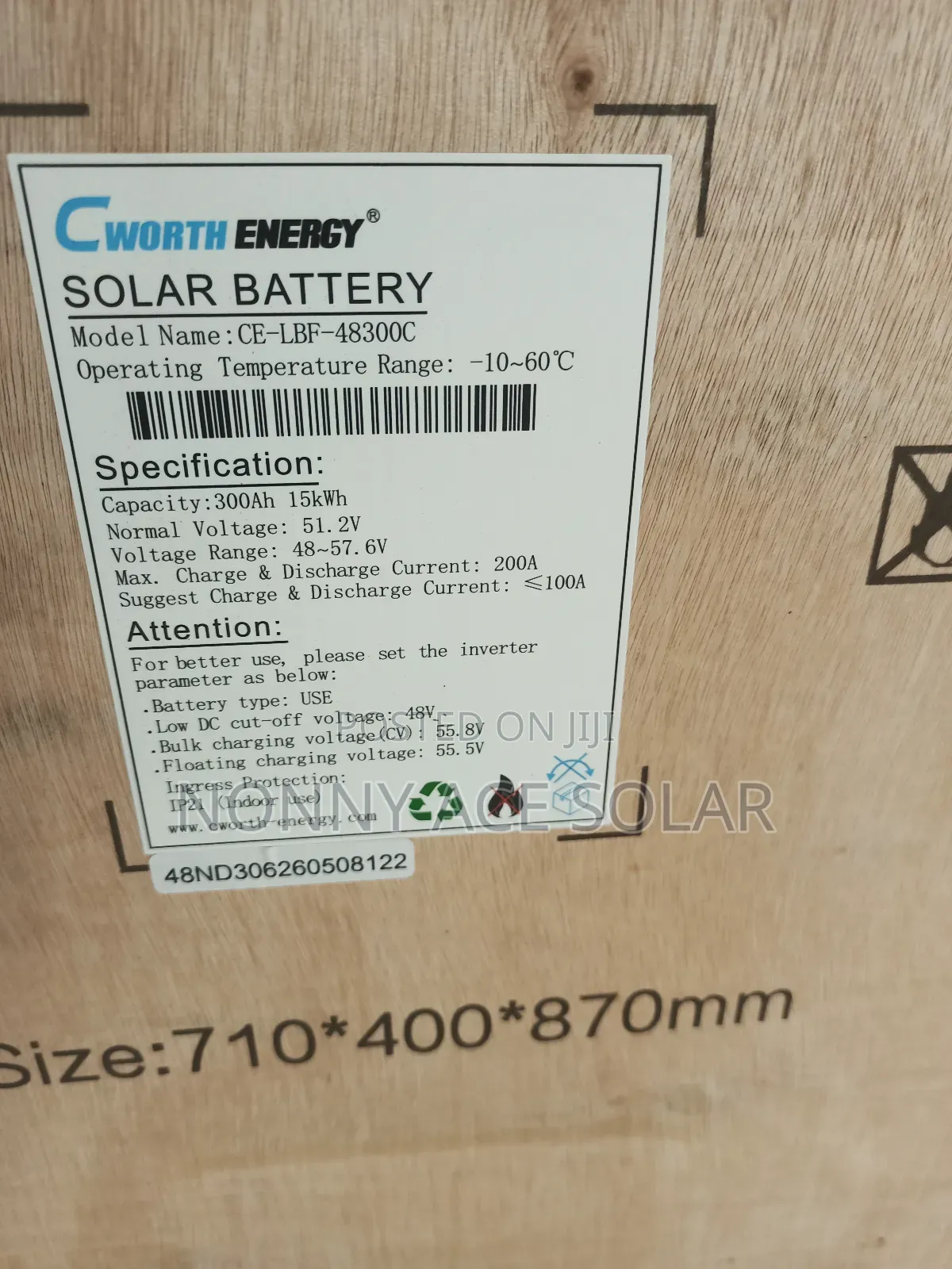 Cworth Lithium Battery Wooden Casing