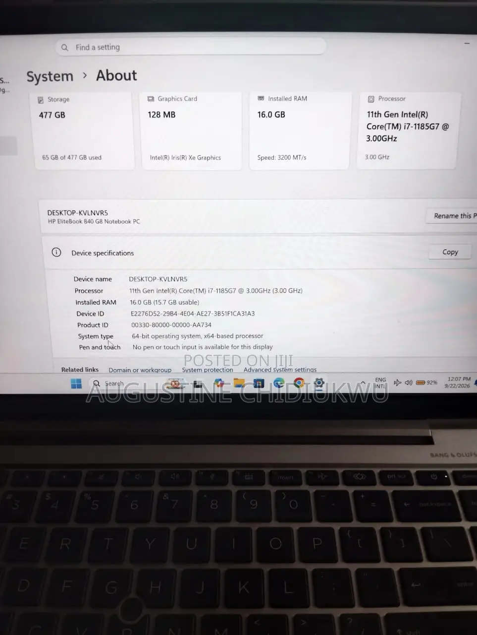 Desktop Computer HP 16GB Intel Core i7 SSD 512GB