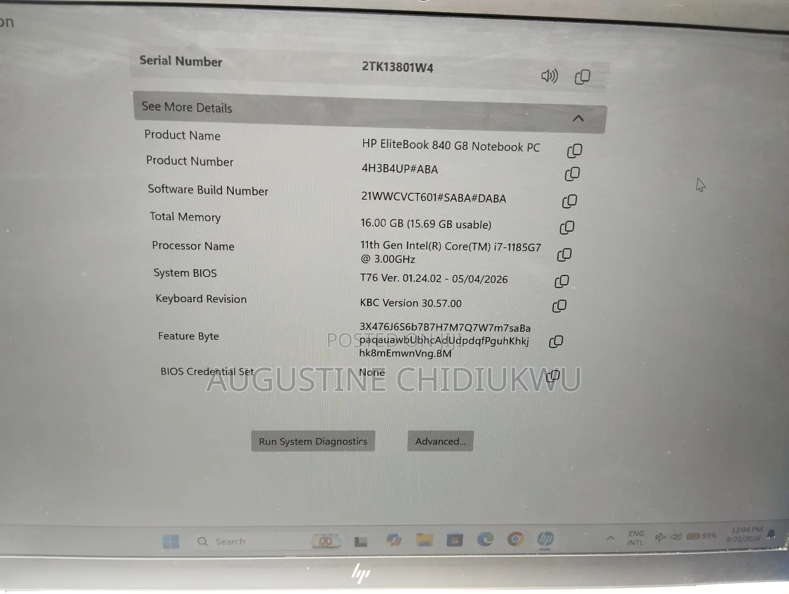 Desktop Computer HP 16GB Intel Core i7 SSD 512GB