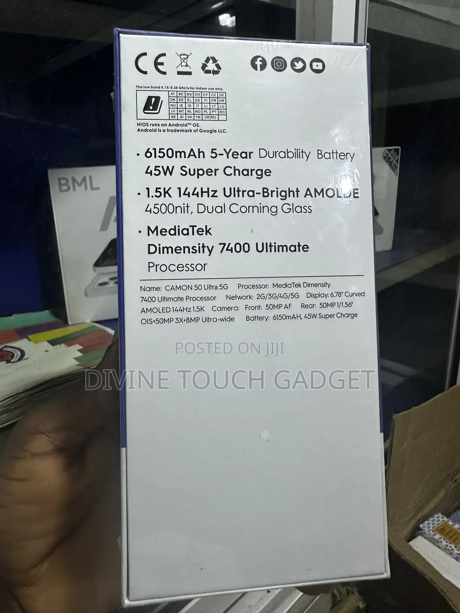 New Tecno Camon 50 Ultra 256 GB Black