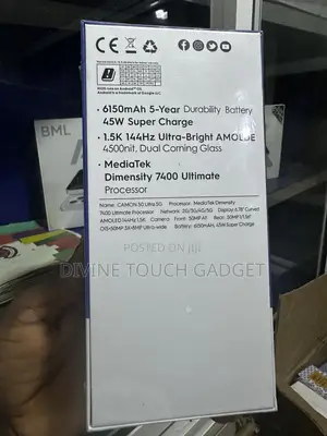 New Tecno Camon 50 Ultra 256 GB Black