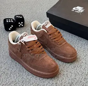 Nike Air Force 1 Low Brown Suede Luxury Sneakers - Size 40-45 Boxed