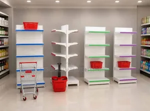 Durable Double Sided Supermarket Shelves