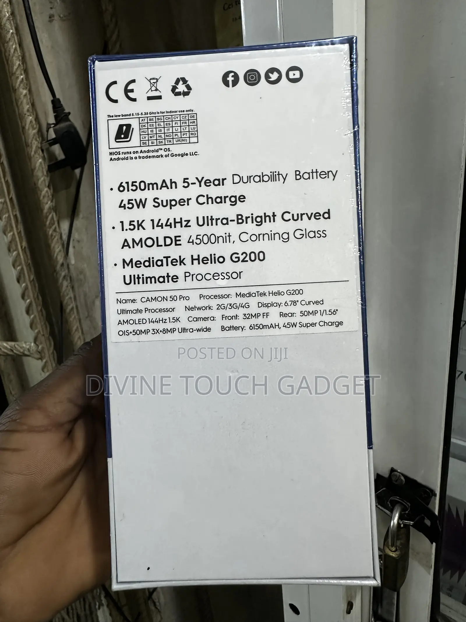 New Tecno Camon 50 Pro 256 GB Silver