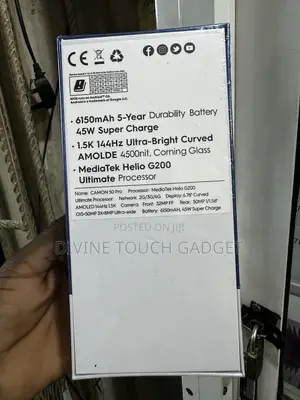 New Tecno Camon 50 Pro 256 GB Silver