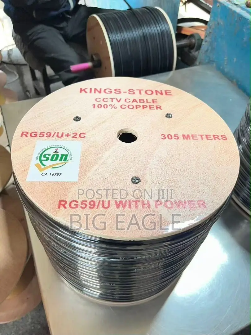 CCTV 2 in One CCTV RG59 Copper Cable Video/Power 305M