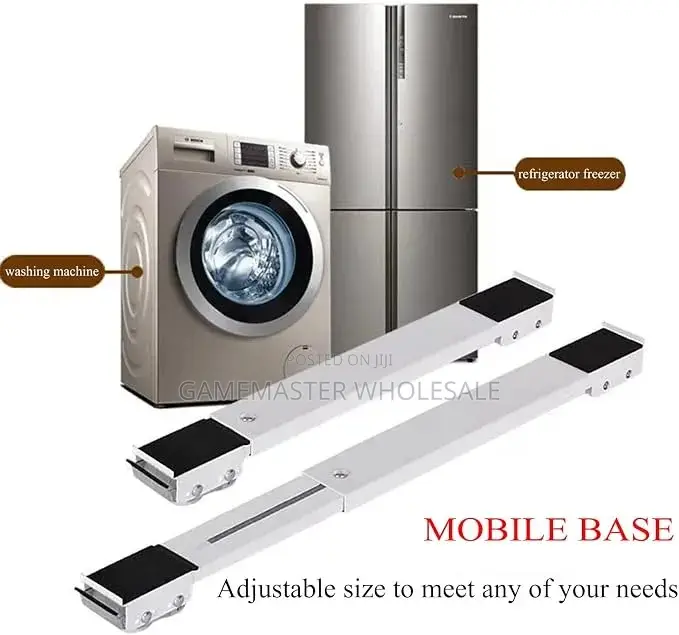Adjustable Washing Machine Stand With Wheels –Heavy-Duty Mobile Base
