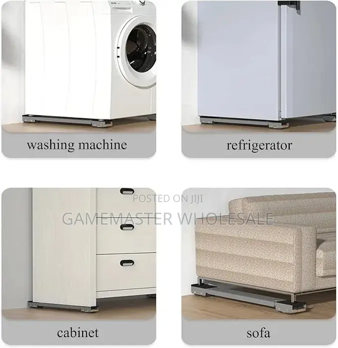 Adjustable Washing Machine Stand With Wheels –Heavy-Duty Mobile Base