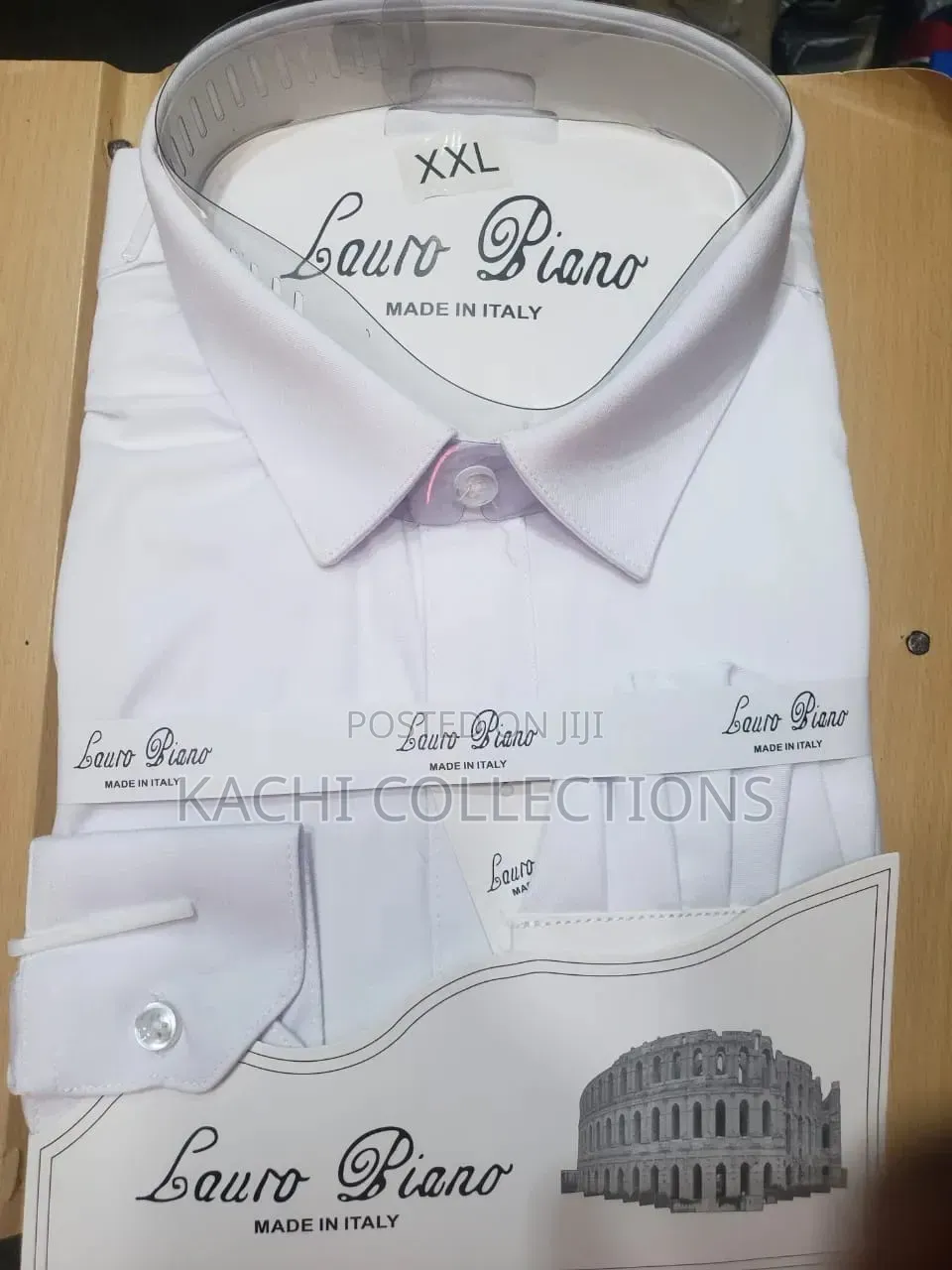 Lauro Biano White India Plain Shirt.