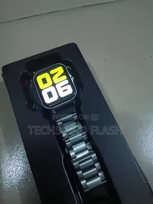 2026 Modern Silver Chain Smartwatch. Heart and Health Tracker.