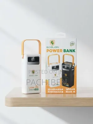 Eco Lion 30000maH Power Bank (With iPhone and Type C Cord Attached)