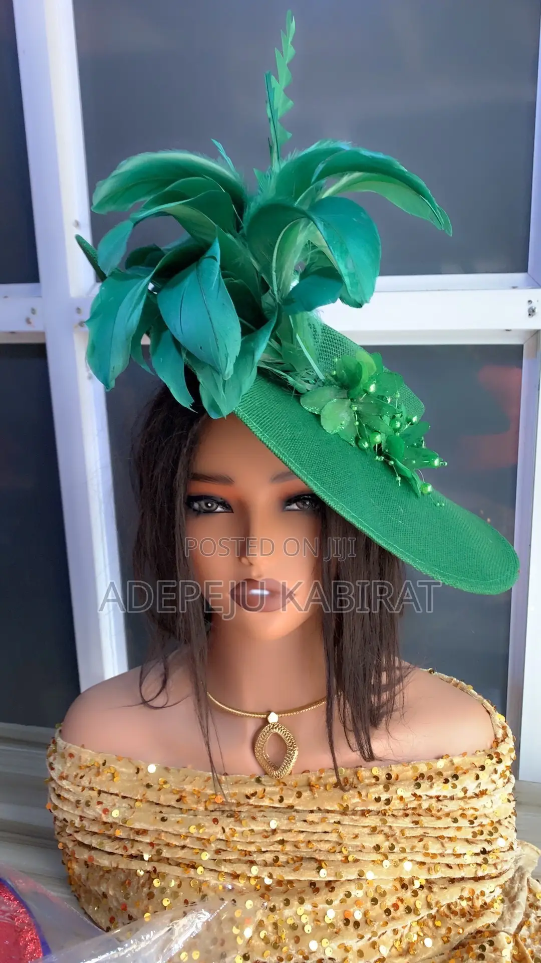 Green Fascinator