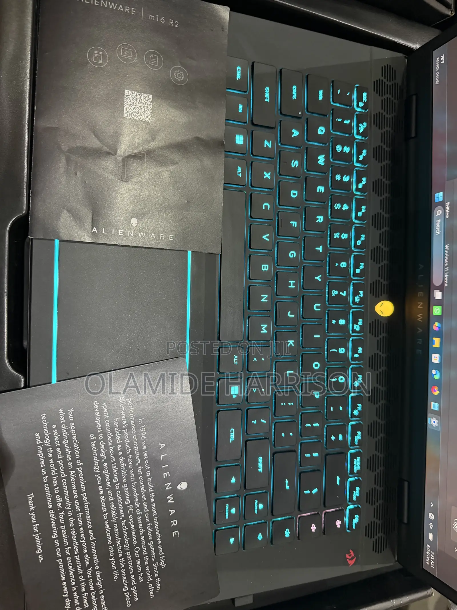 Laptop Alienware M17 R2 32GB Intel Core Ultra 7 SSD 1T
