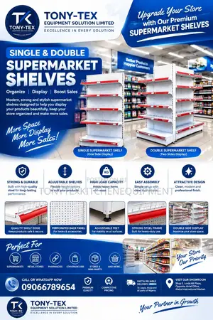 Commercial Supermarket Shelves – Single Double Sided