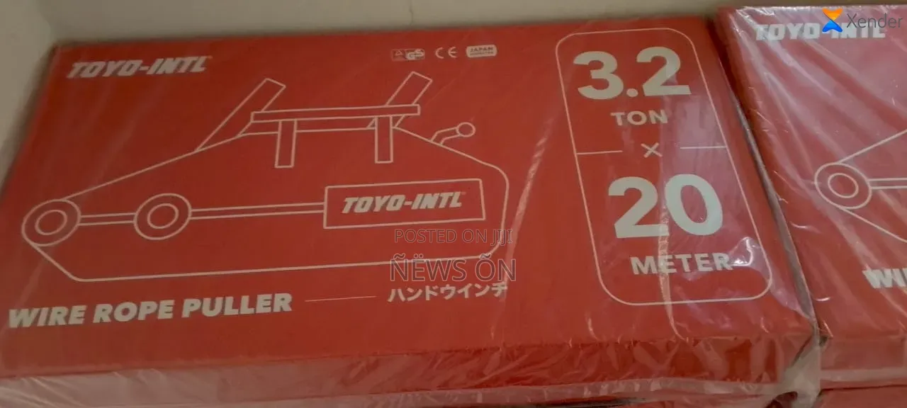 TOYO-INTL 3.2-Ton Wire Rope Pulling Hoist,