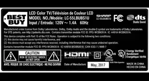 Sharp TV 55-Inch LCD/Led TV – Lc-55lbubs1u