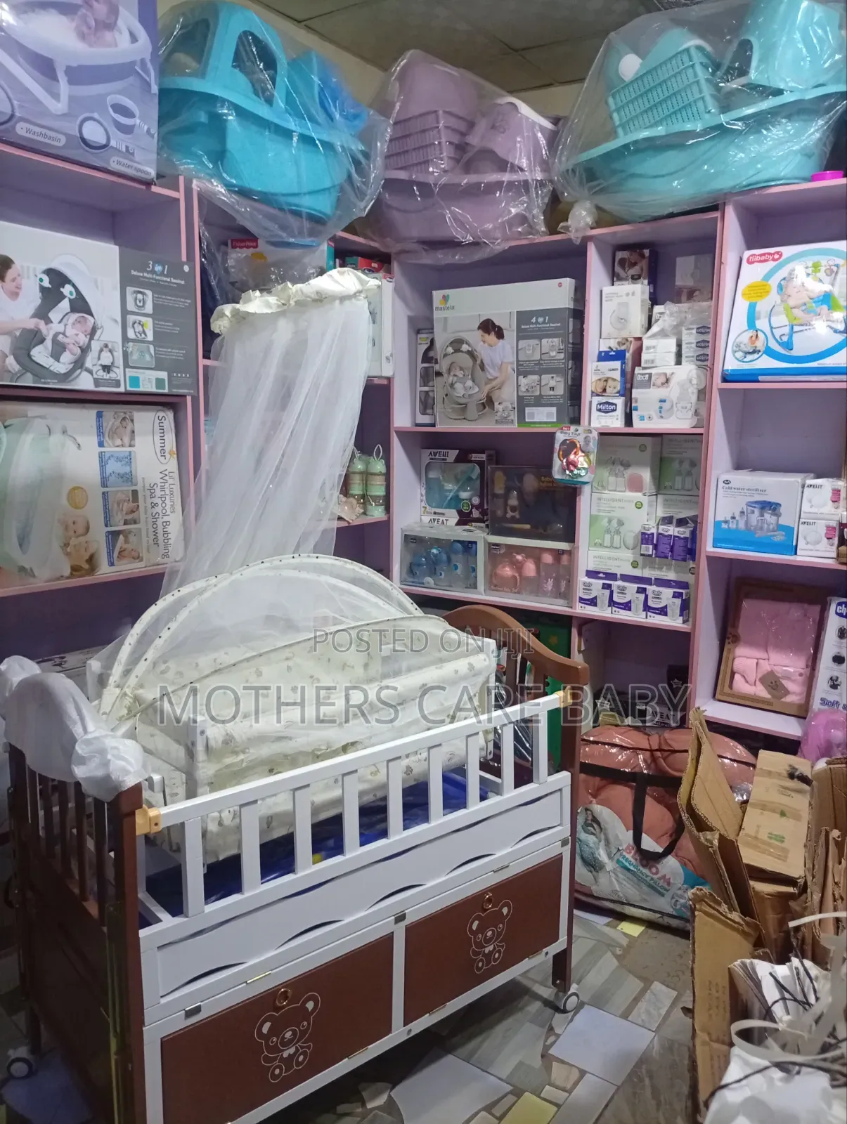 2in 1 Foreign Wooden Cot