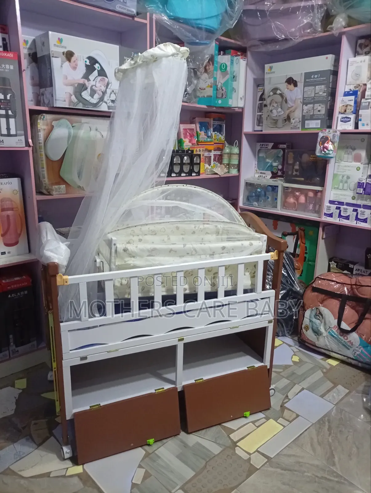 2in 1 Foreign Wooden Cot