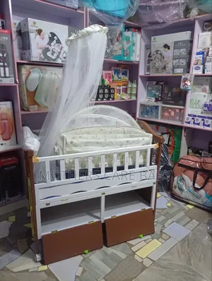 2in 1 Foreign Wooden Cot